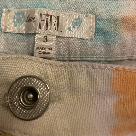 Love Fire multi Coloured Tie dye Short shorts - Picture 2 of 3